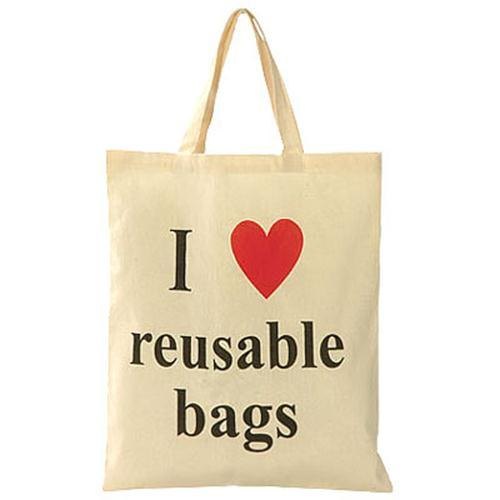 Printed Loop Handle Cotton Grocery Bag, 20 kg