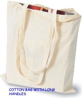 White Cotton Carry Handled Bag, Size/Dimension: 10 Wide X 12 High