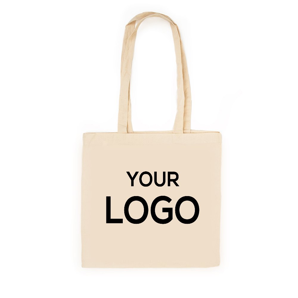 Handled Natural Cotton Printed Tote Bag, Size: 37 X 41