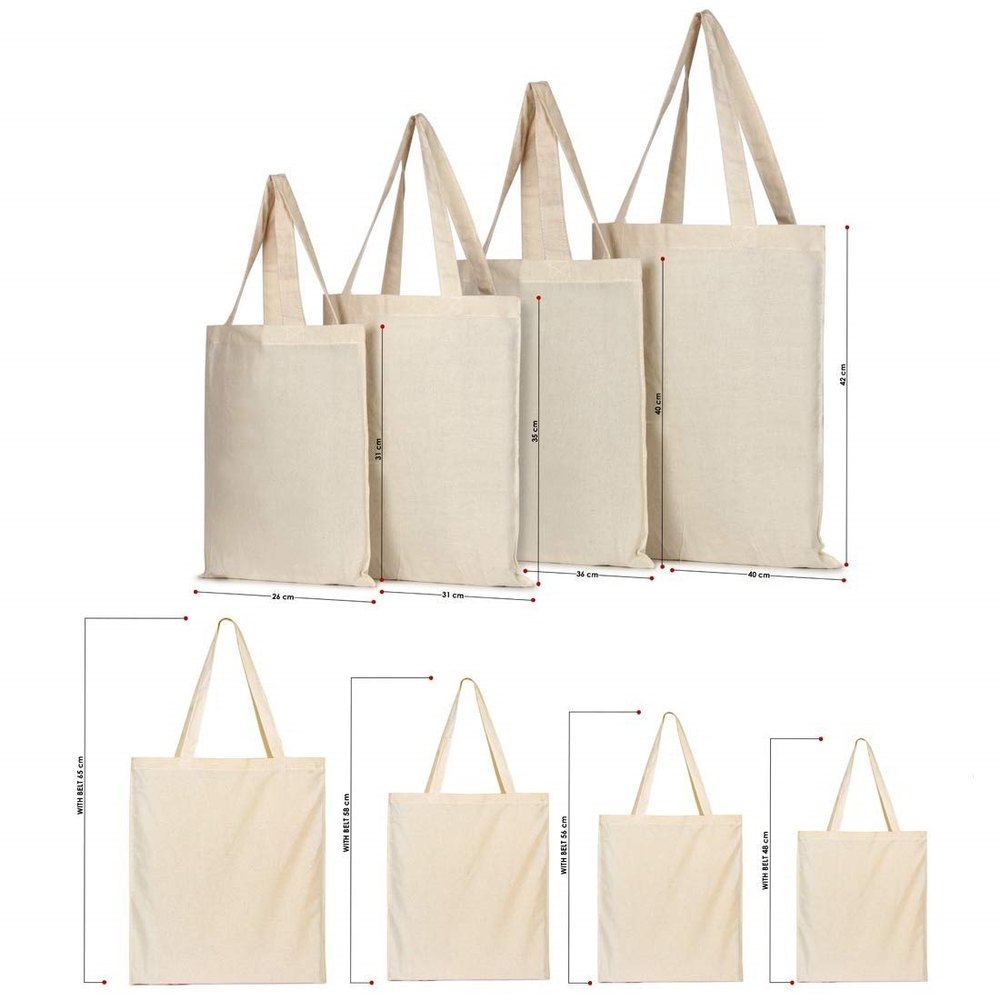 Folding Natural Cotton Shopping Bag, Number Of Straps: 2, 10 Kgs