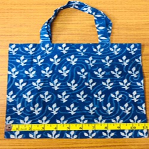 Traditional White Cotton shopping bag, Capacity: Upto 1 Kg, Size: 15x15 Cm