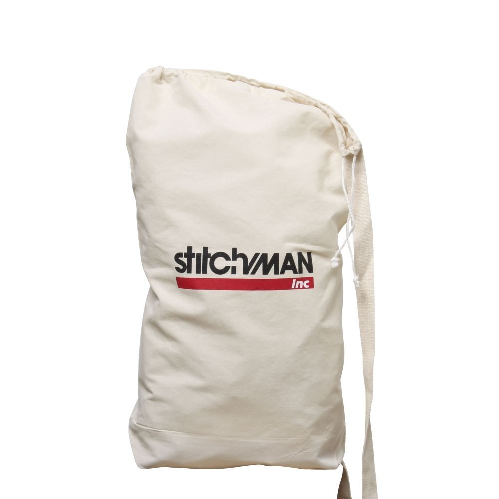 Folding White Cotton Laundry Bag