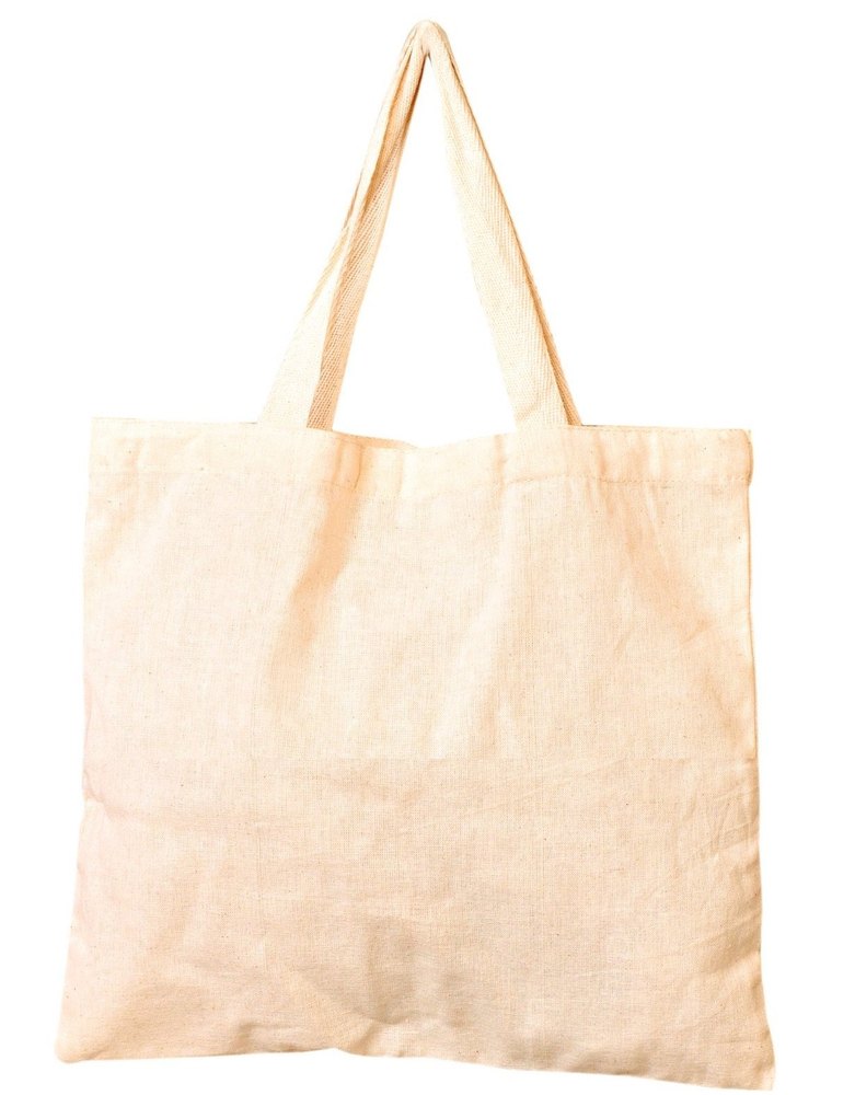 White, Cream Loop Handle Plain Cotton Bag, For Kitchen Cleaning, Wash Type: Handwash