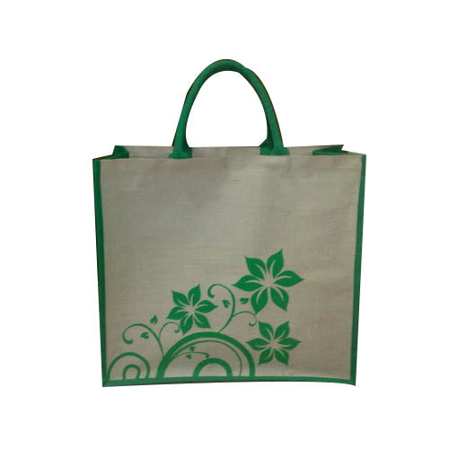 Multicolor Printed Jute Cotton Bag