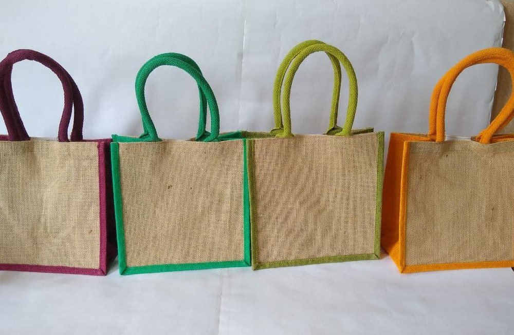 SSS Loop Jute Cotton Bag, Size/Dimension: 9.5b*h10*g3