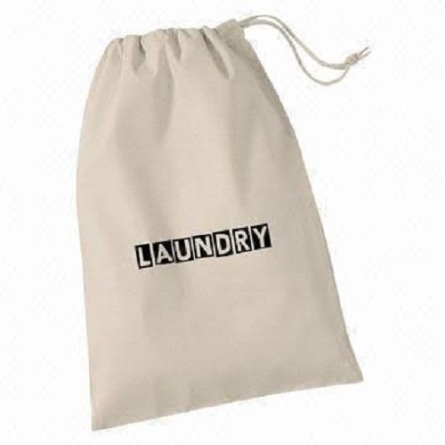 Cream Printed Cloth Laundry Drawstring Bag, Capacity: 500g - 1 kg