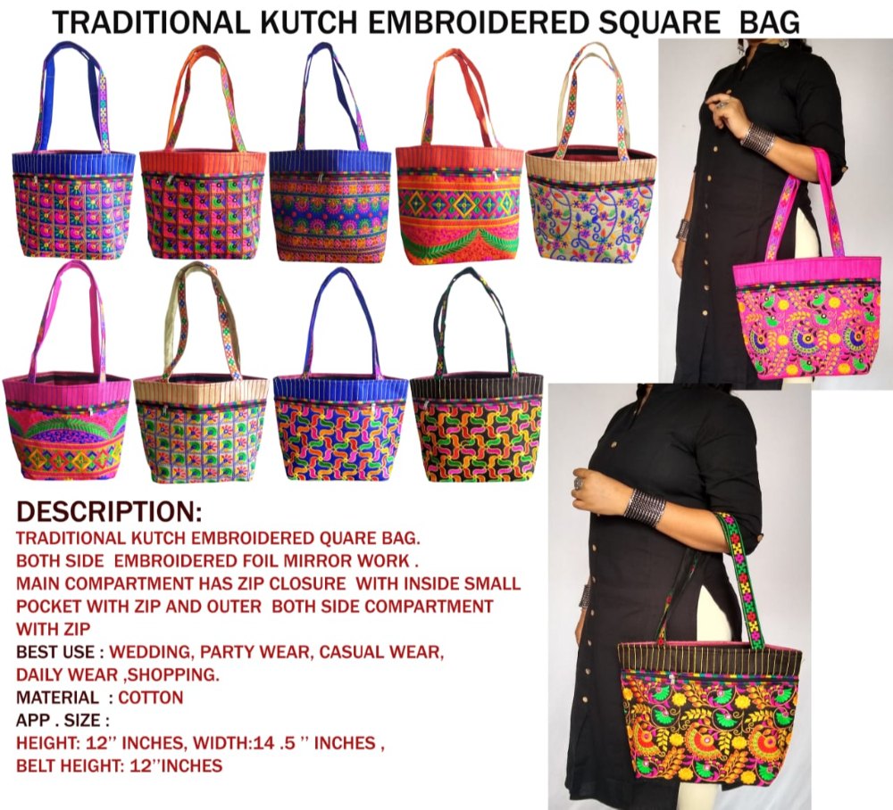 Fancy Rajasthani Multicolor Shoulder Bag - Cotton Jhola Bag