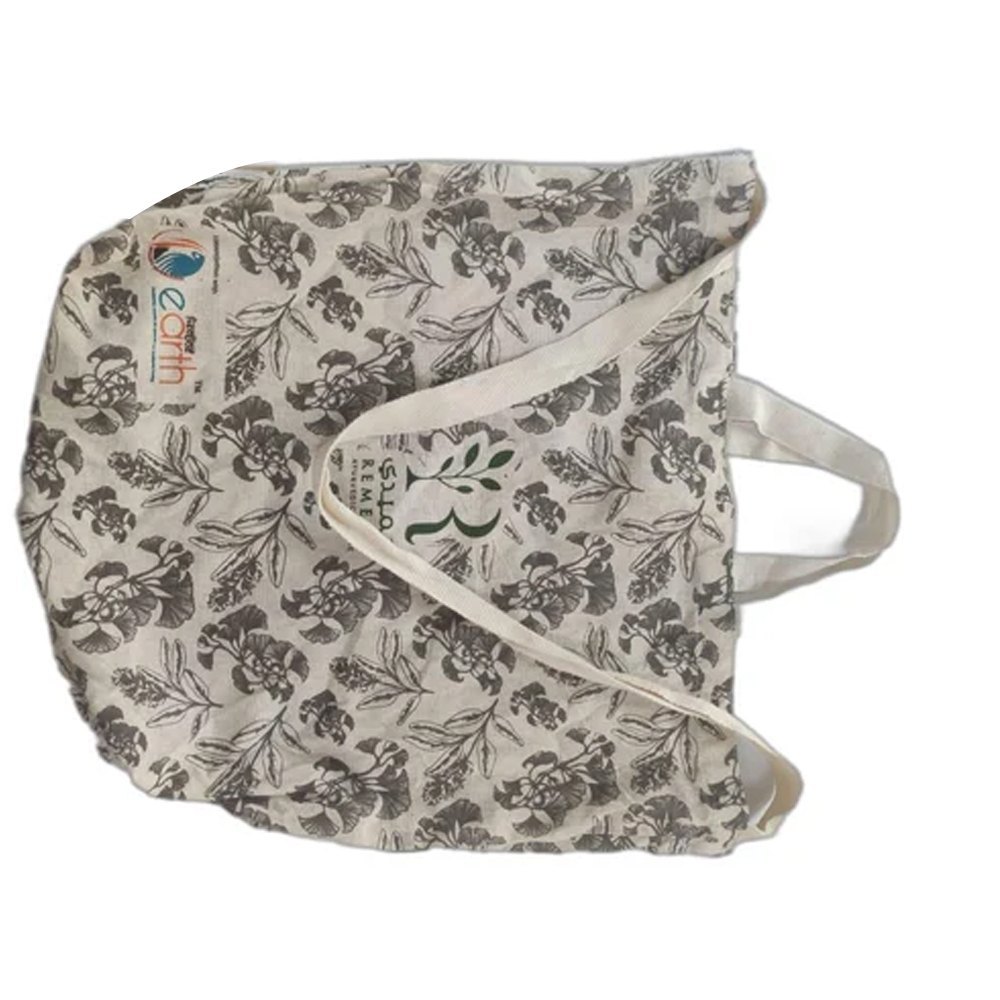 Off White (Base) Printed Cotton Shoulder Bag, Size/Dimension: 14 X 10 Inch L X W
