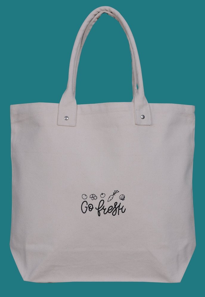Handled Natural Gots Certified Organic Cotton Bags