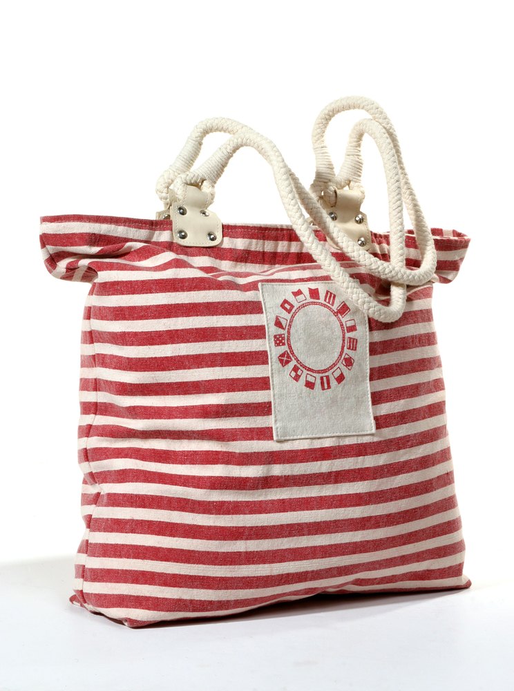Sandex Corp Long Handle Stripe Cotton Bags, Capacity: 3-5 Kg, Size/Dimension: Standard Size