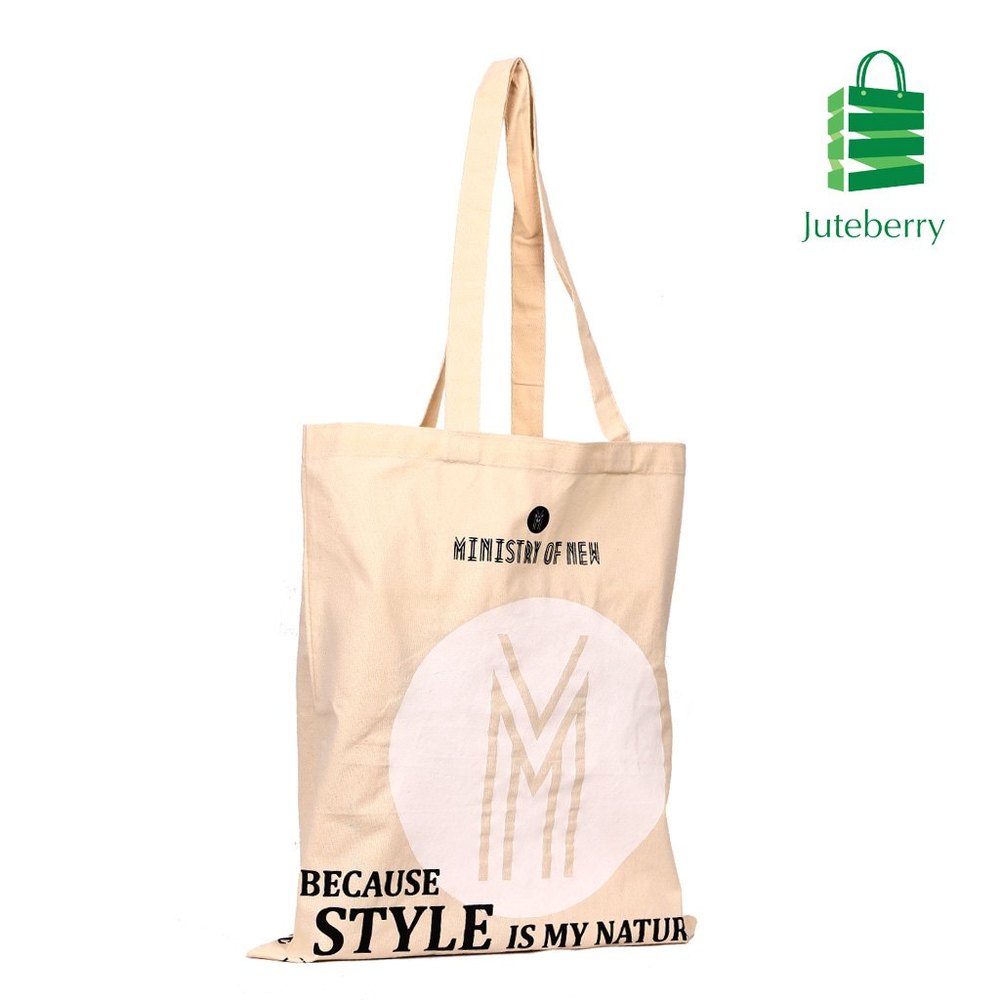 Juteberry Shoulder Bag Organic Cotton Bag, Capacity: 3-5 Kg