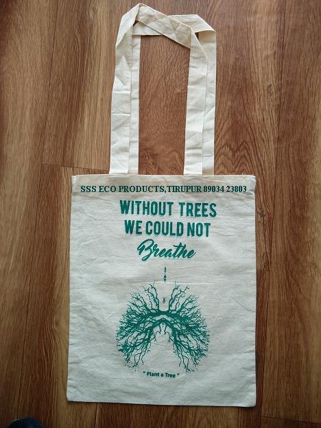 Long Handle Organic Cotton Handled Bag