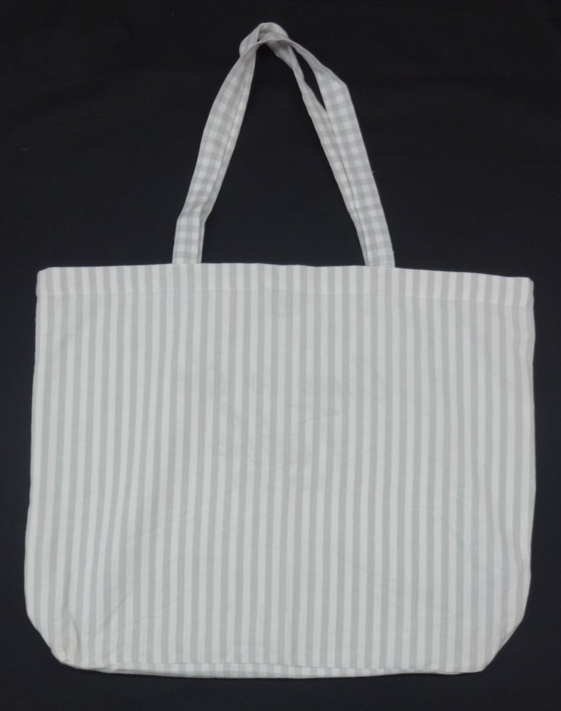 Plain White Cotton Printed Tote Shopping Bag, Size: 12 X 14
