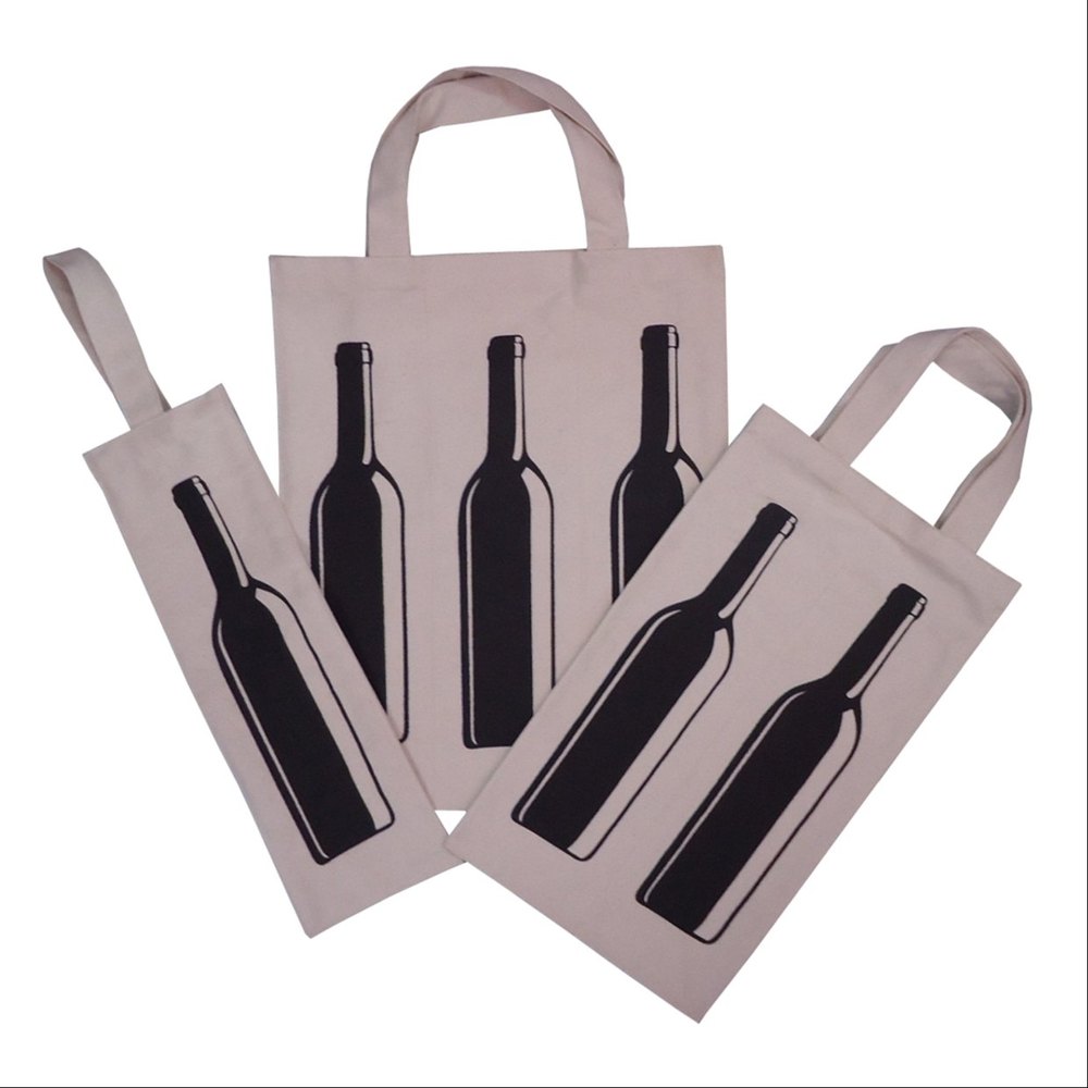 Tokra Impex White, Black Natural Cotton Gift Bags, Capacity: 5 Kgs, Size/Dimension: 38 X 15 cm (w X H)