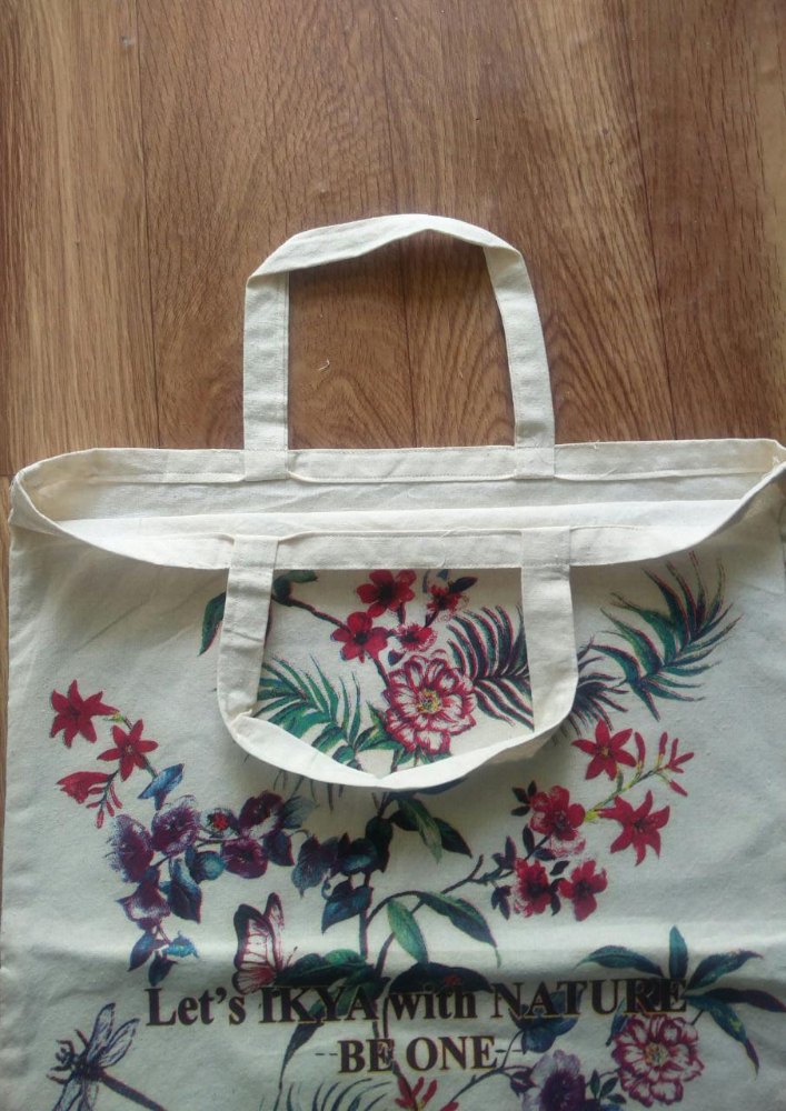 Self Fabric Folding Multi Colour Cotton Cloth Bag, Size: 12*14, Size/Dimension: 15*18
