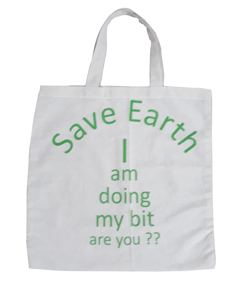 Ruffle Top Eco Friendly Cotton Carry Bag for Shopping, Gifting