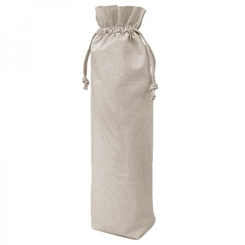 Off - White Plain Cotton Bottle Bags, Size: 14 X 12 X 8 inch