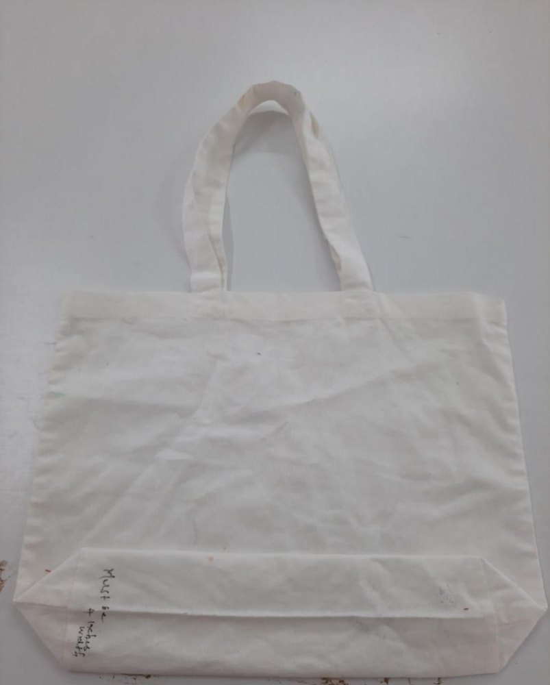 Handled Cotton Calico Bag, Size/Dimension: 15*17