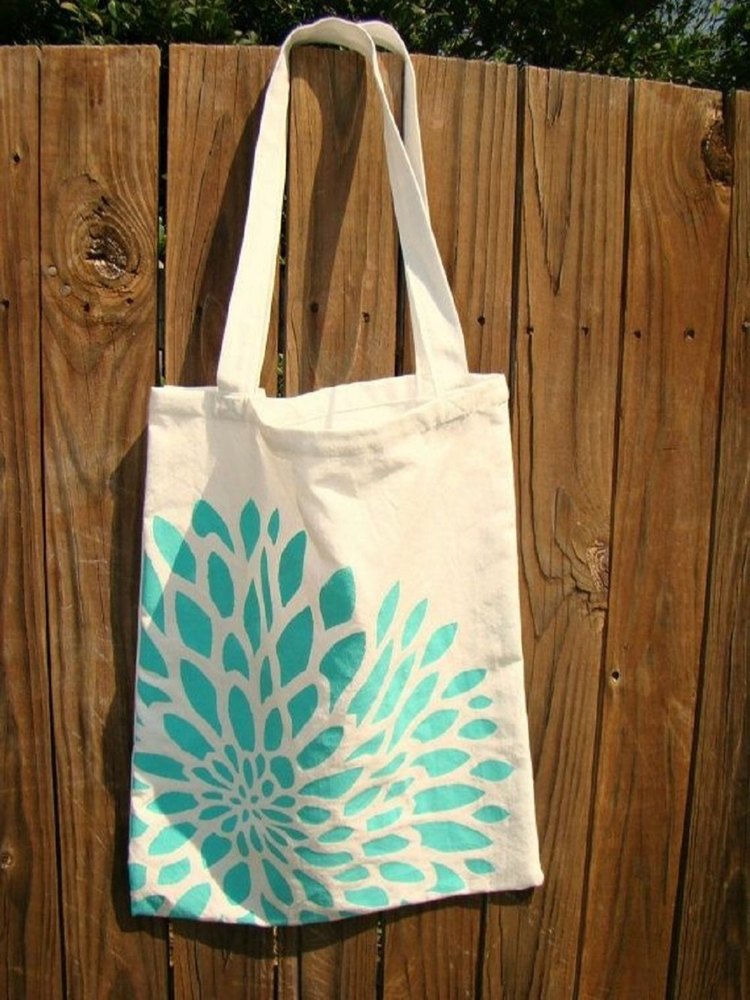 Gray Shoulder Bag Embroidered Cotton Bags, Size/Dimension: 15*16 Inch Off White Plain Bag