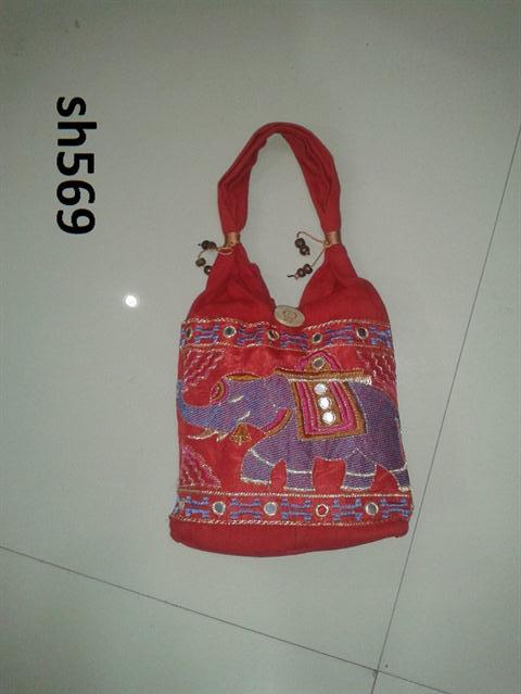 Red Embroidered Gujrati Bags