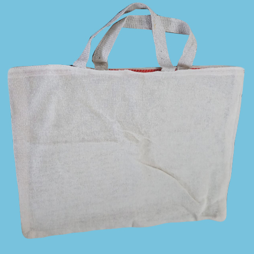Plain Cotton Carrier Bag, Size: 15 X 18 Inch