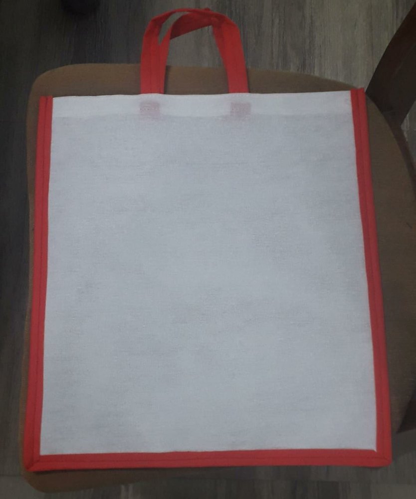 Non Woven Handle White Cotton Side Bag, Capacity: 8 Kg, Size/Dimension: 13x15 Inches