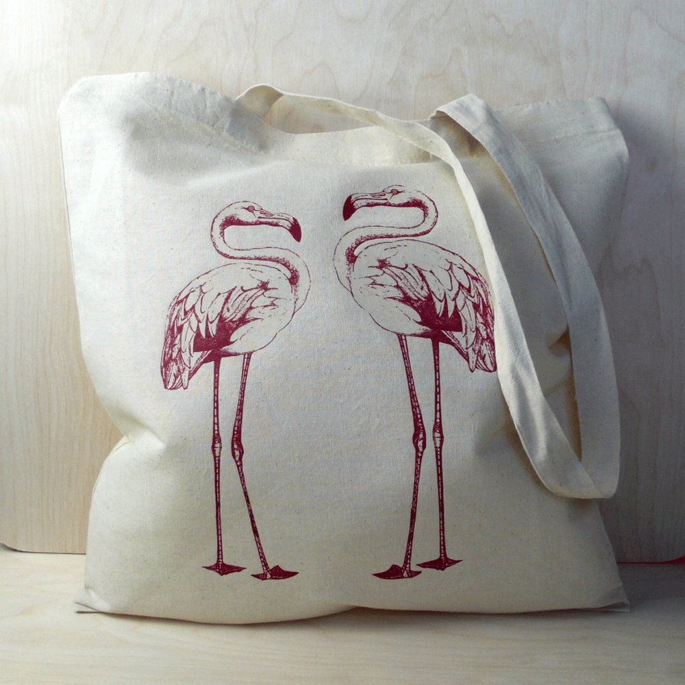 White Pattern Cotton Beach Bag