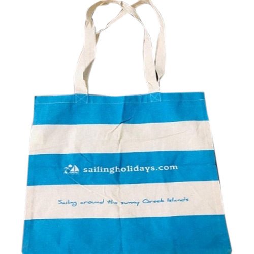 Grey Beach Vacation Cotton Bag