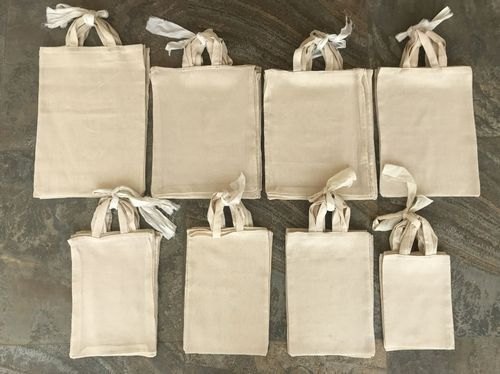 Handled Century 100% Cotton Shopping Bags - Say No To Plastic, Capacity: 3 kg, Size: 8x10 Inch