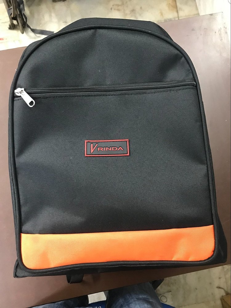 Vrinda Black Plain Coated Fabric Coaching Bag, Number Of Compartments: 2