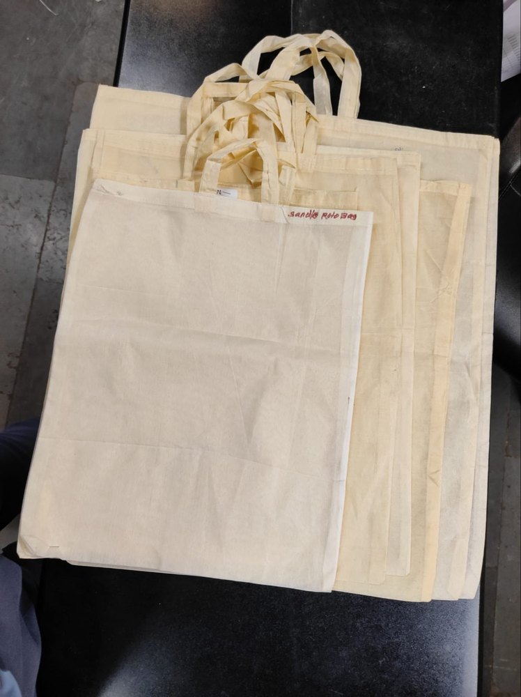 White Plain Roto Fabric Bags, For Shopping