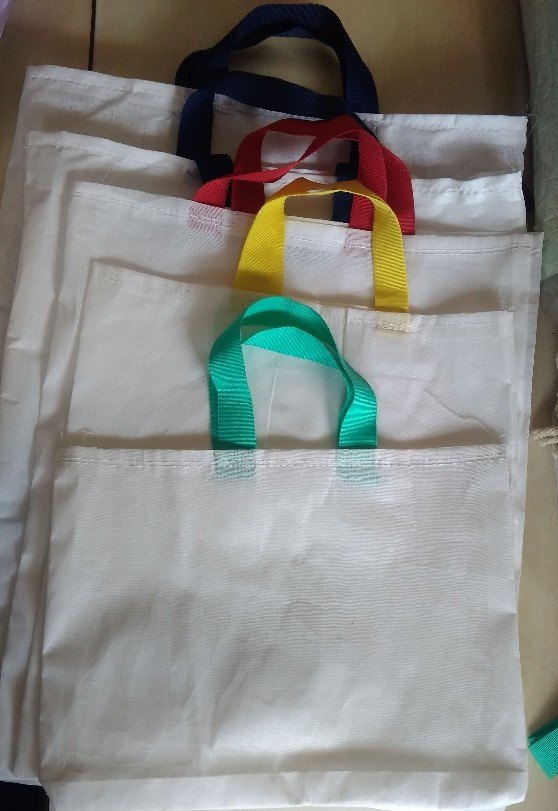 Handled Cotton Plain Cloth Bags