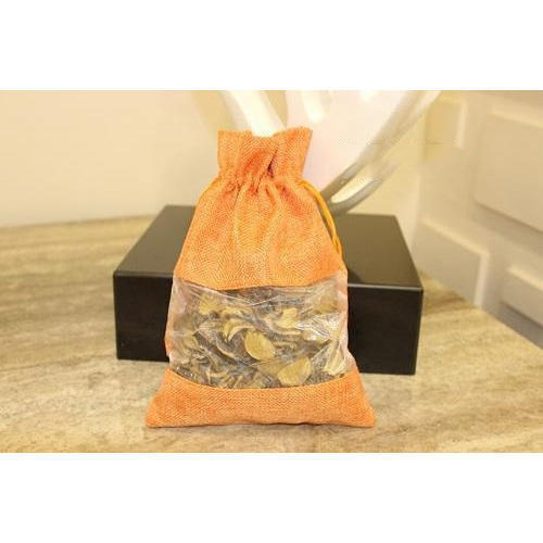 Orange Burlap Bags