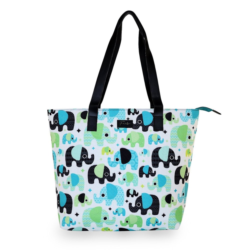 KUVI Printed Handicraft Fabric Handbag for Women Office Bag Ladies Shoulder Bag