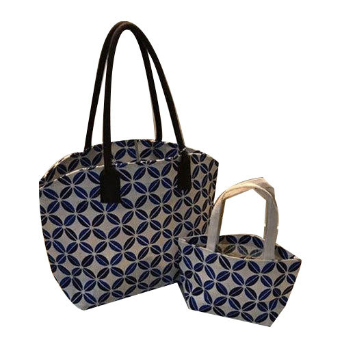 Blue Polyurethane Ladies Hand Bags, For Casual Wear