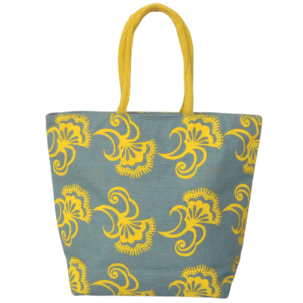 Grey Short Cotton Padded Ladies Designer Jute Handbaag, For Shopping, Capacity: 10 Kg