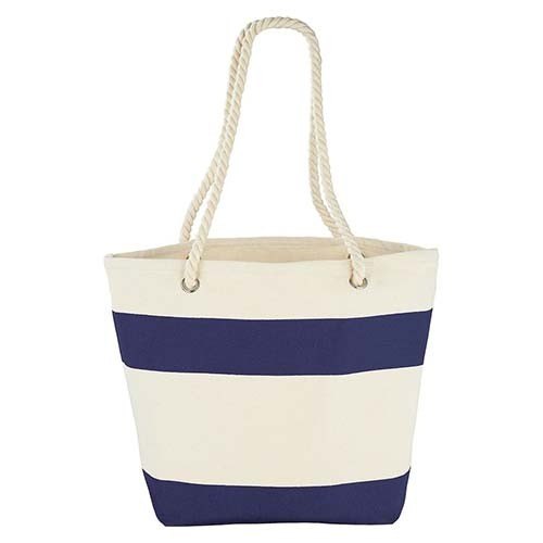 White And Blue Plain Ladies Jute Hand Bag