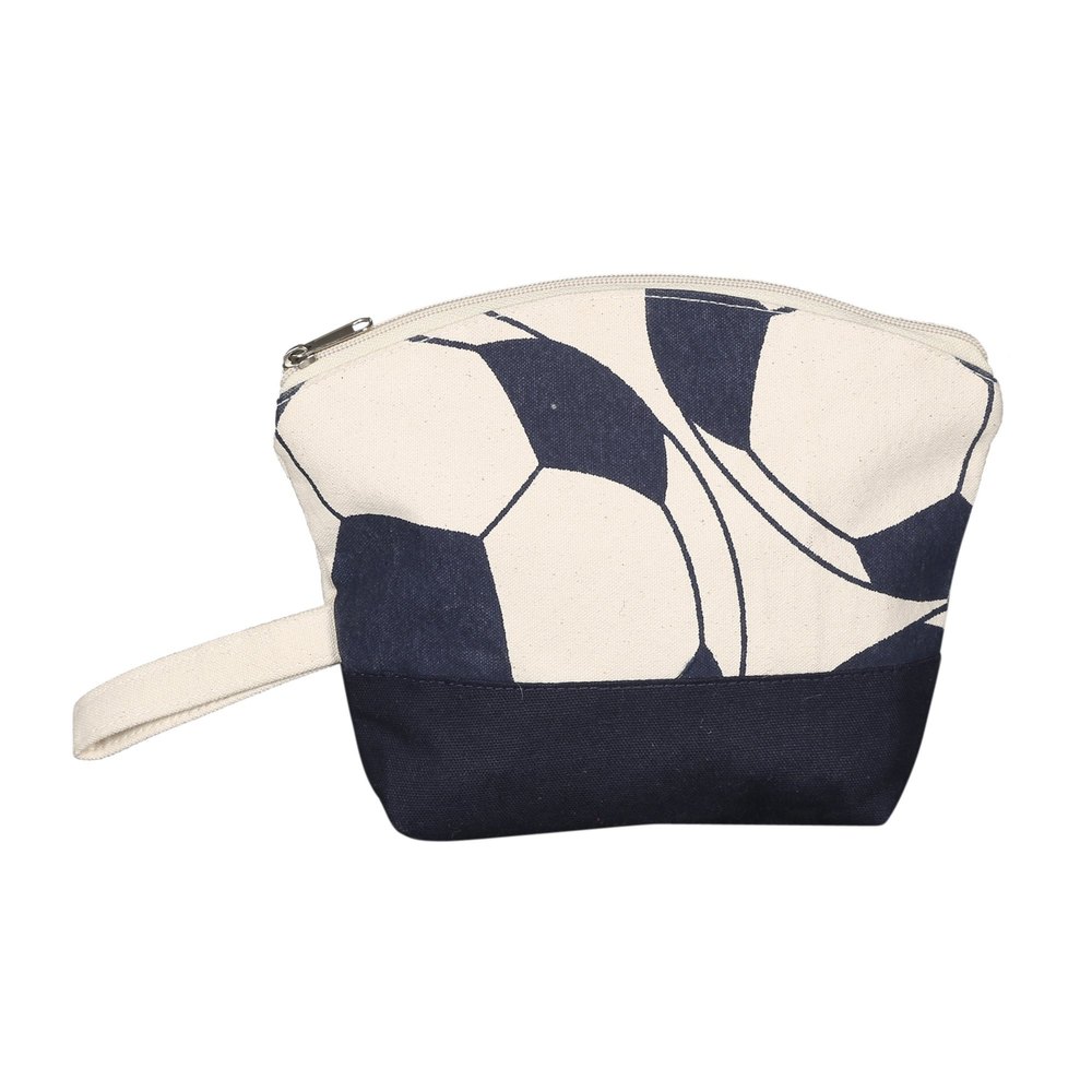 Earthyy Bags White and Blue EB 55515 Canvas Pouch Bag