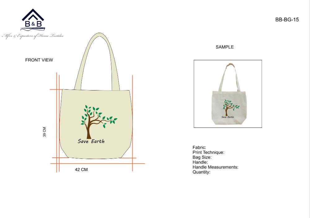 Canvas Bags, Packaging Type: Polybag