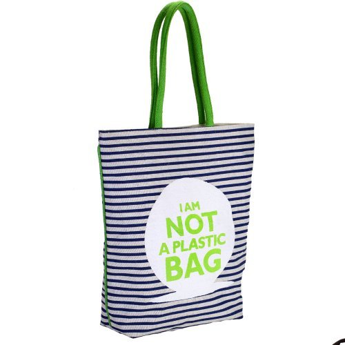 Earthyybags Black And Green Canvas Tote Bags, Size: 42x38x12 cm