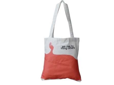 Pink-Knots Cotton Canvas Tote Bag