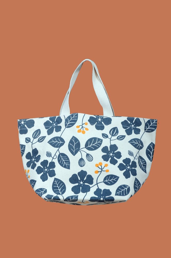 Loop Handle Canvas Printed Tote Bags, 5-10 Kgs