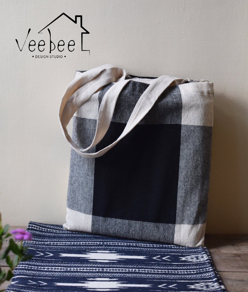 Natural Loop Handle Cotton Canvas Bag