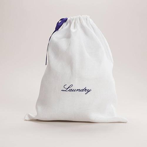 White Cotton Canvas Laundry Bag