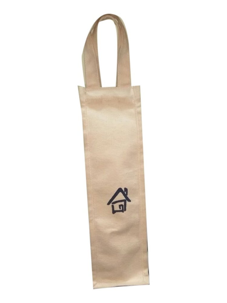 Brown Loop Handle 1 Litre Canvas Bottle Bag, Size/Dimension: 14x4inch