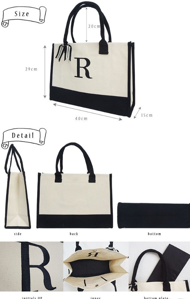 Natural Off White D Shape Canvas Fancy Bag
