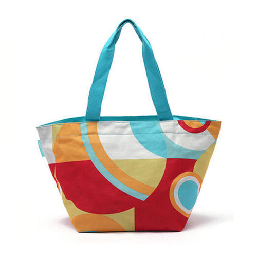 Multicolor Loop Handle Century Cotton Canvas Bag, Size: 12X12