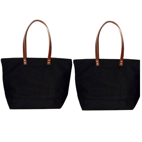Black Plain Canvas Bag