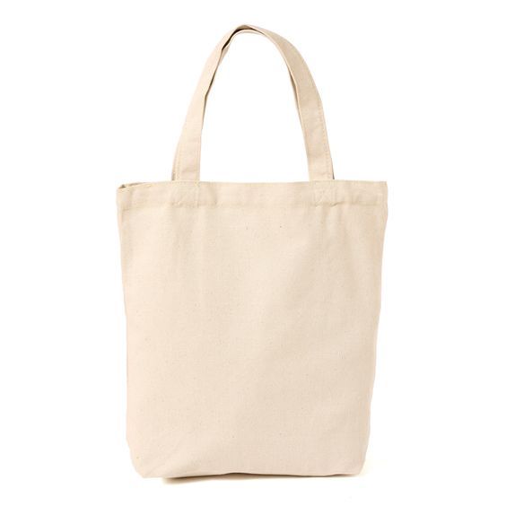 Off White Plain Canvas Shopping Bag
