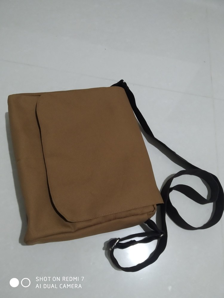 Unisex Sling / Messenger Bag In Cotton Canvas